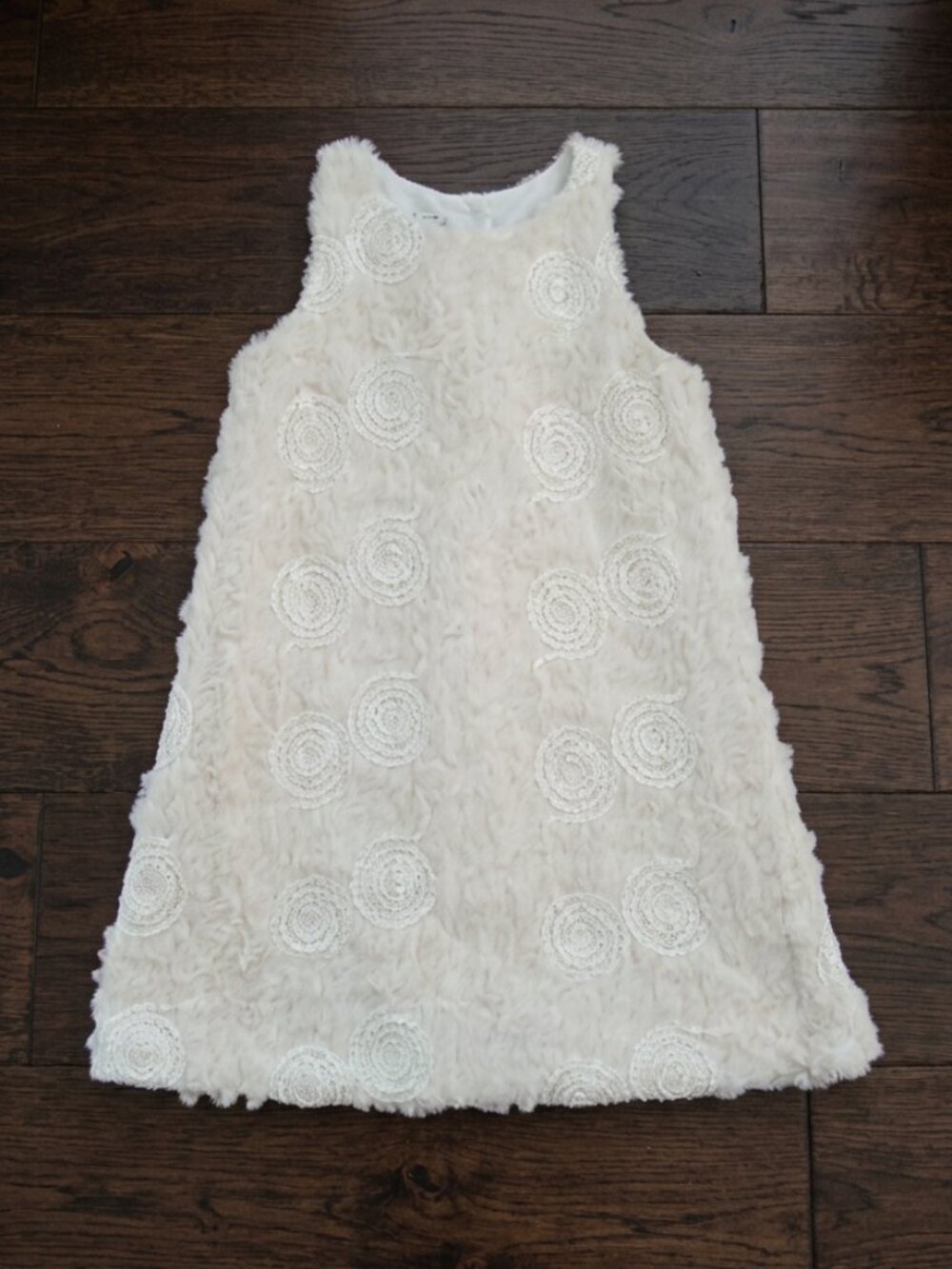 Pippa & Julie Ivory Textured Floral Dress Size 8